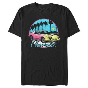 Chevrolet Camaro Graphic Tee Women’s Large Retro Sunset GM Official Black